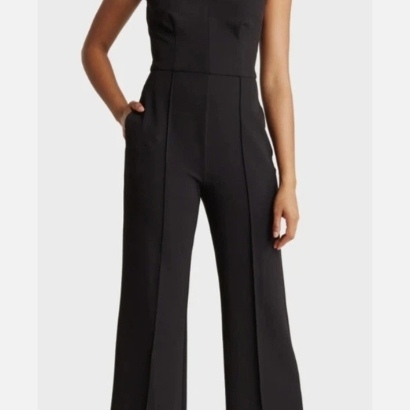 Maggy London Classic Black Jumpsuit - Picture 2 of 8